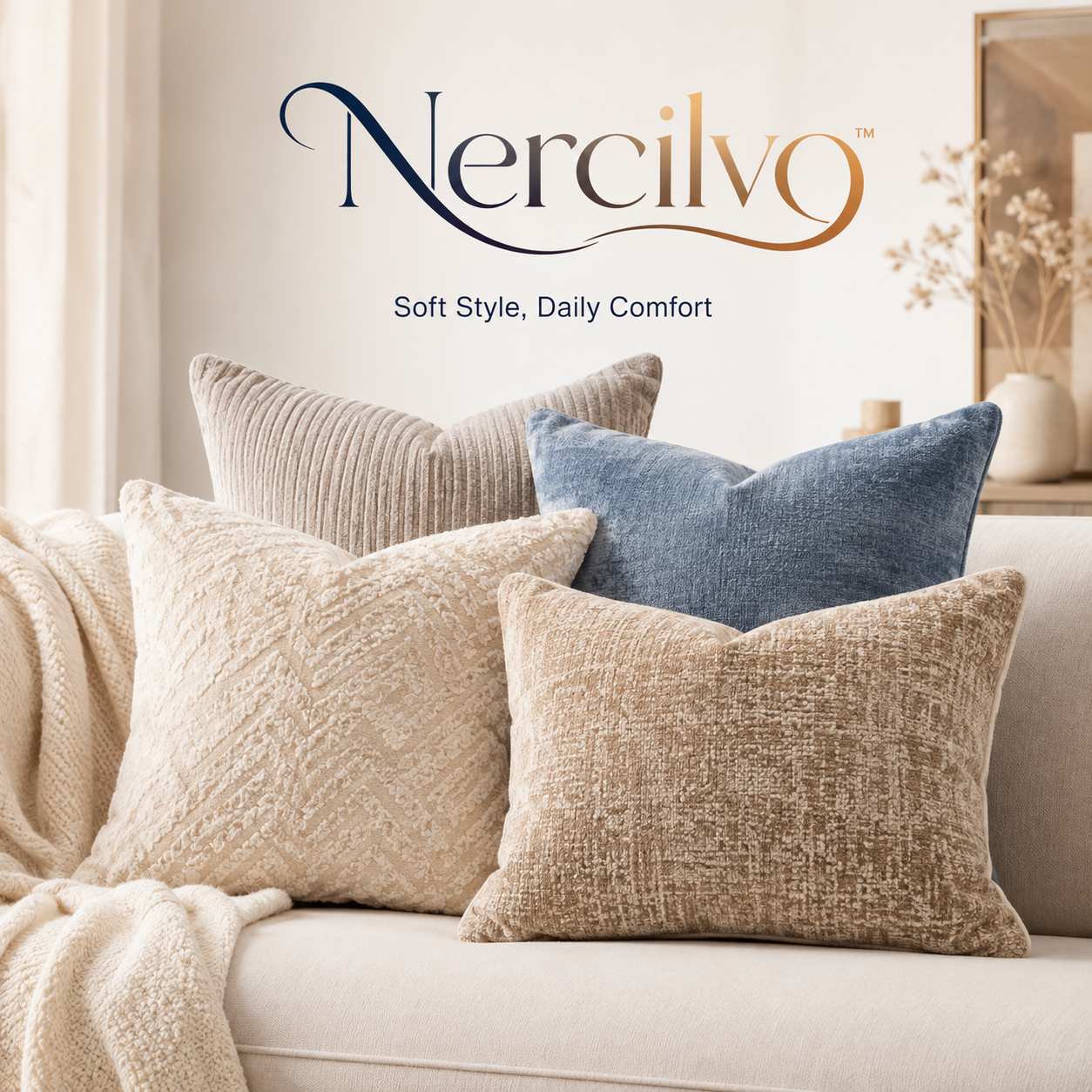 Nercilvo™ CloudSoft Decorative Throw Pillow Set