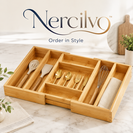 Nercilvo™ Bamboo Kitchen Organizer Collection